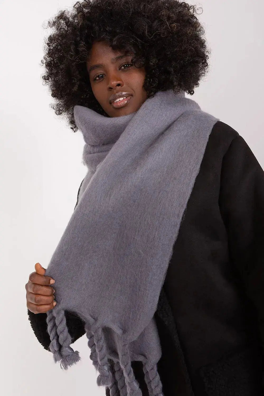 AT long, smooth-textured shawl