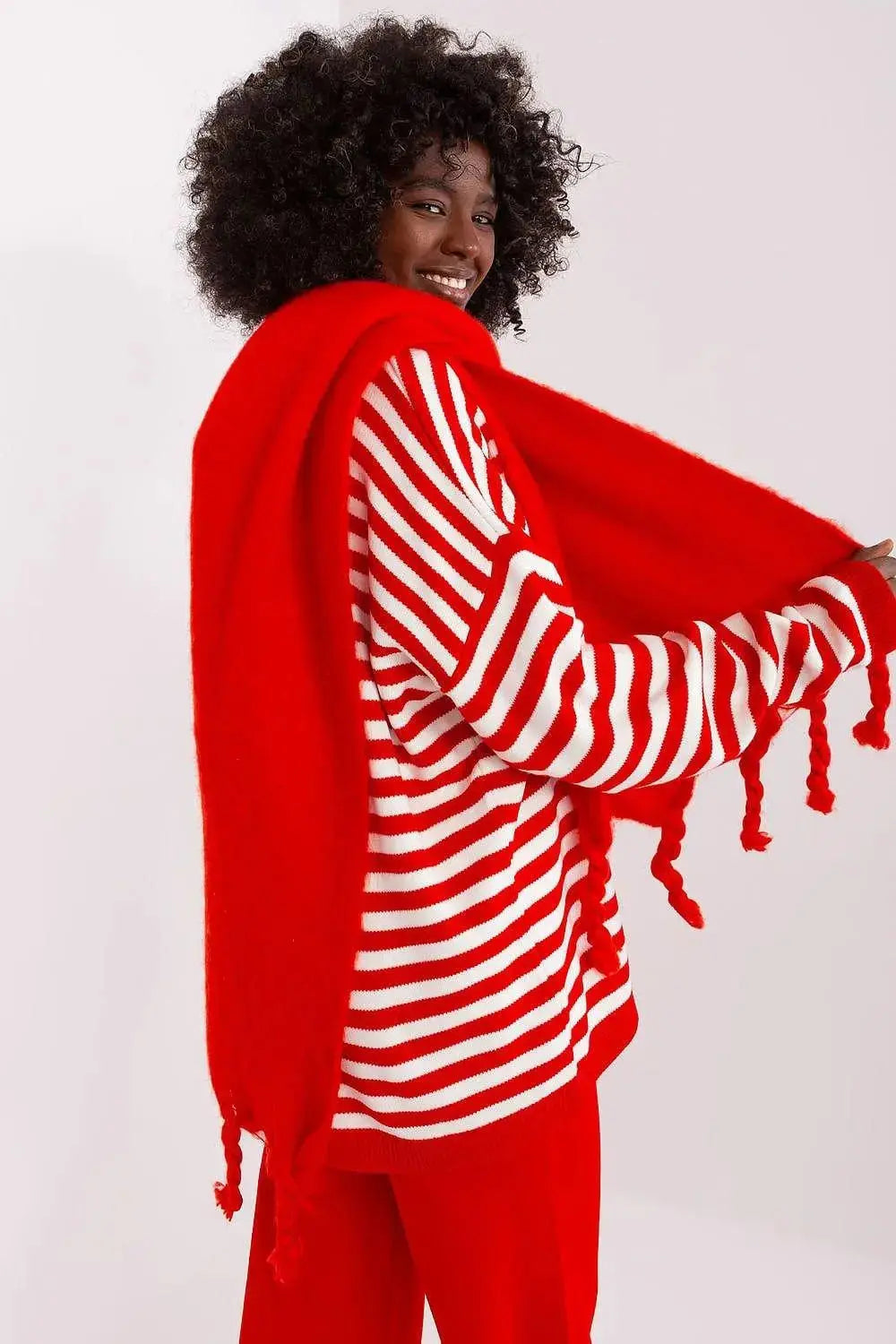 AT long, smooth-textured shawl