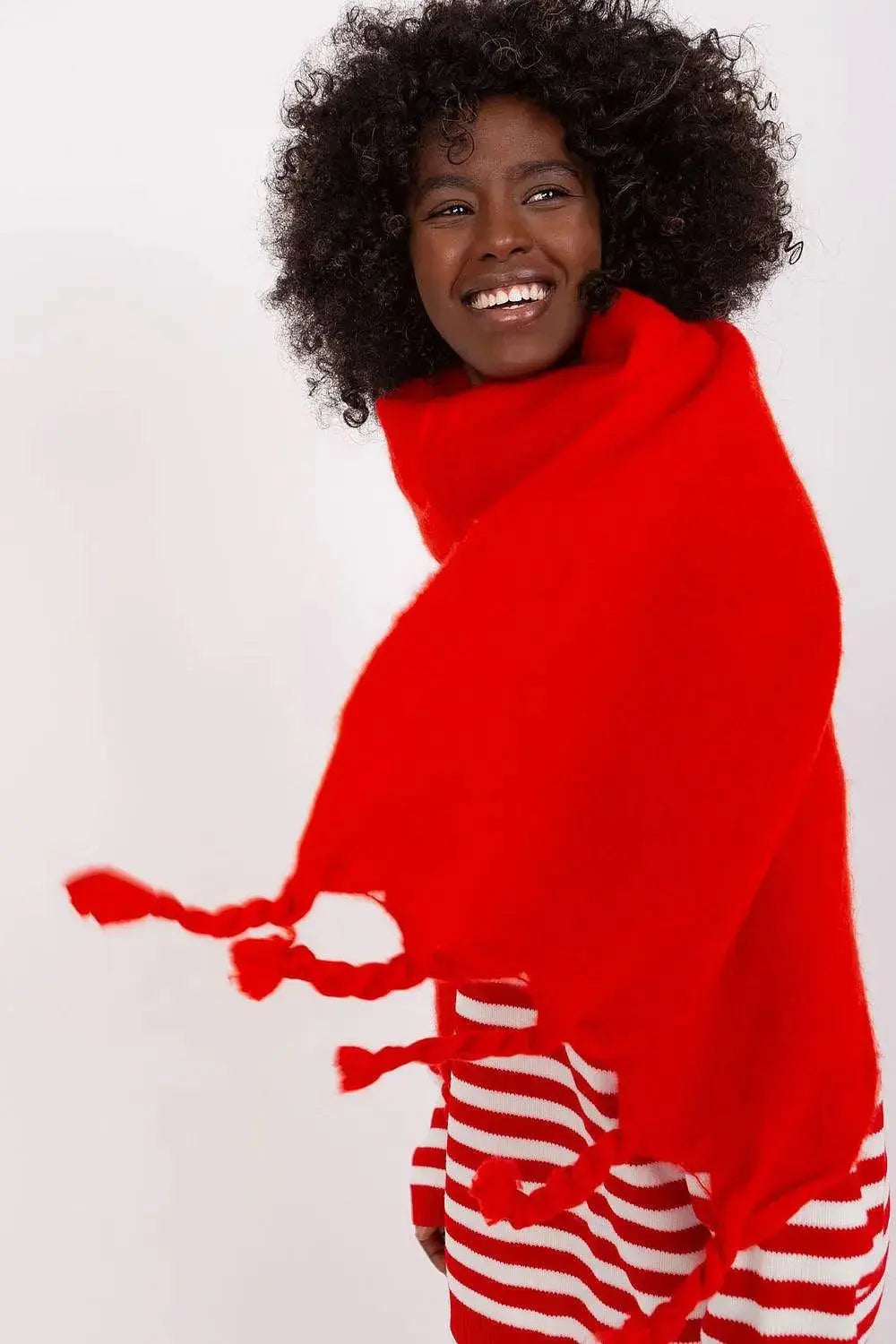 AT long, smooth-textured shawl