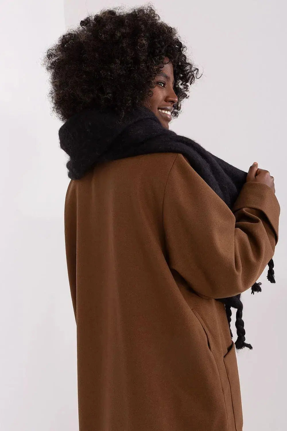 AT long, smooth-textured shawl