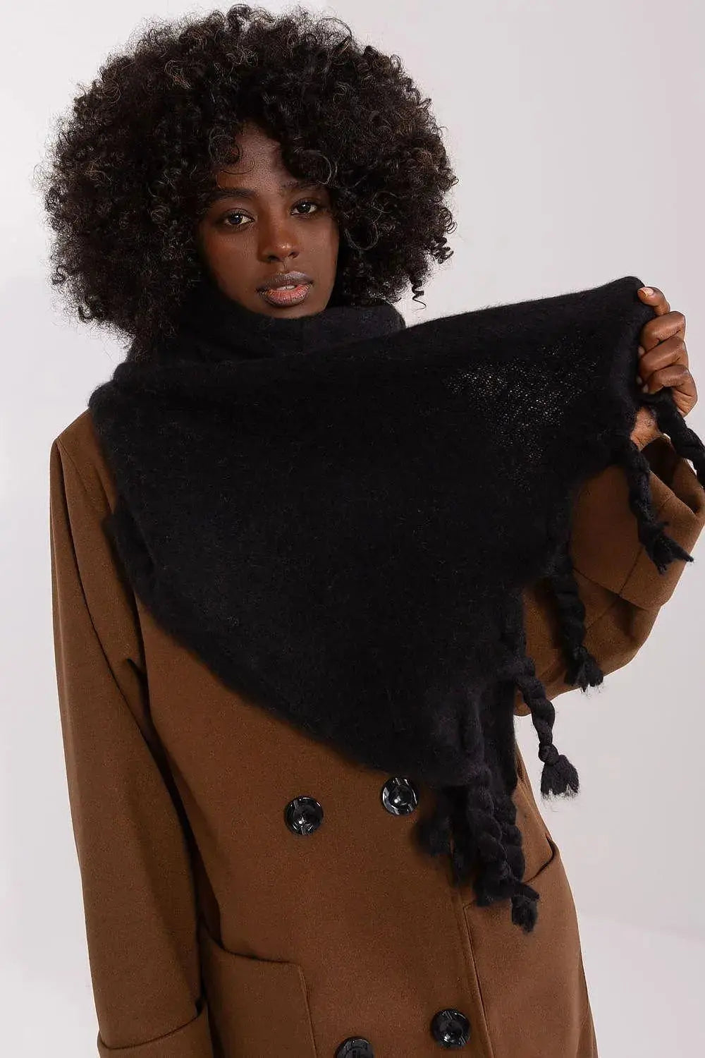 AT long, smooth-textured shawl