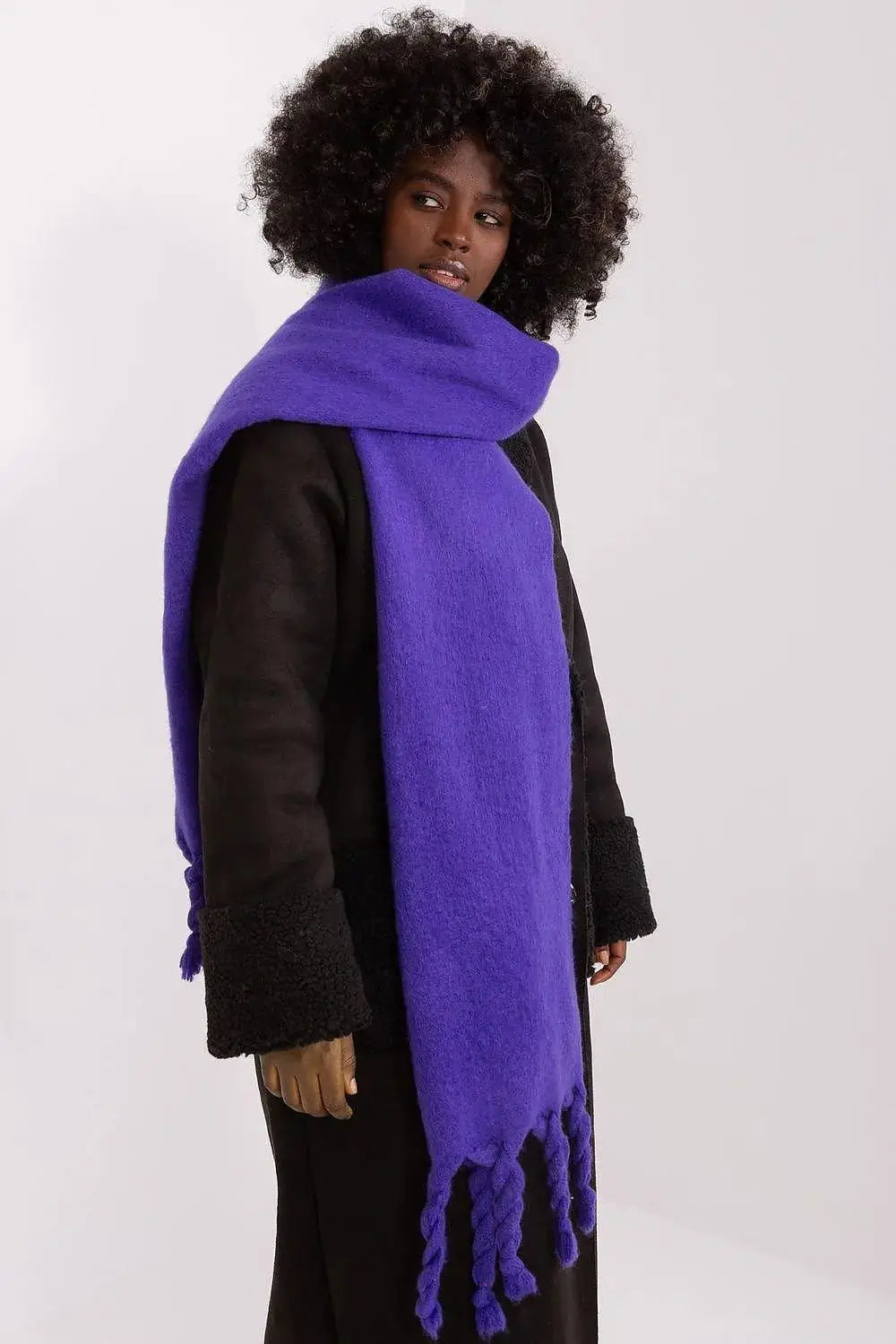 AT long, smooth-textured shawl