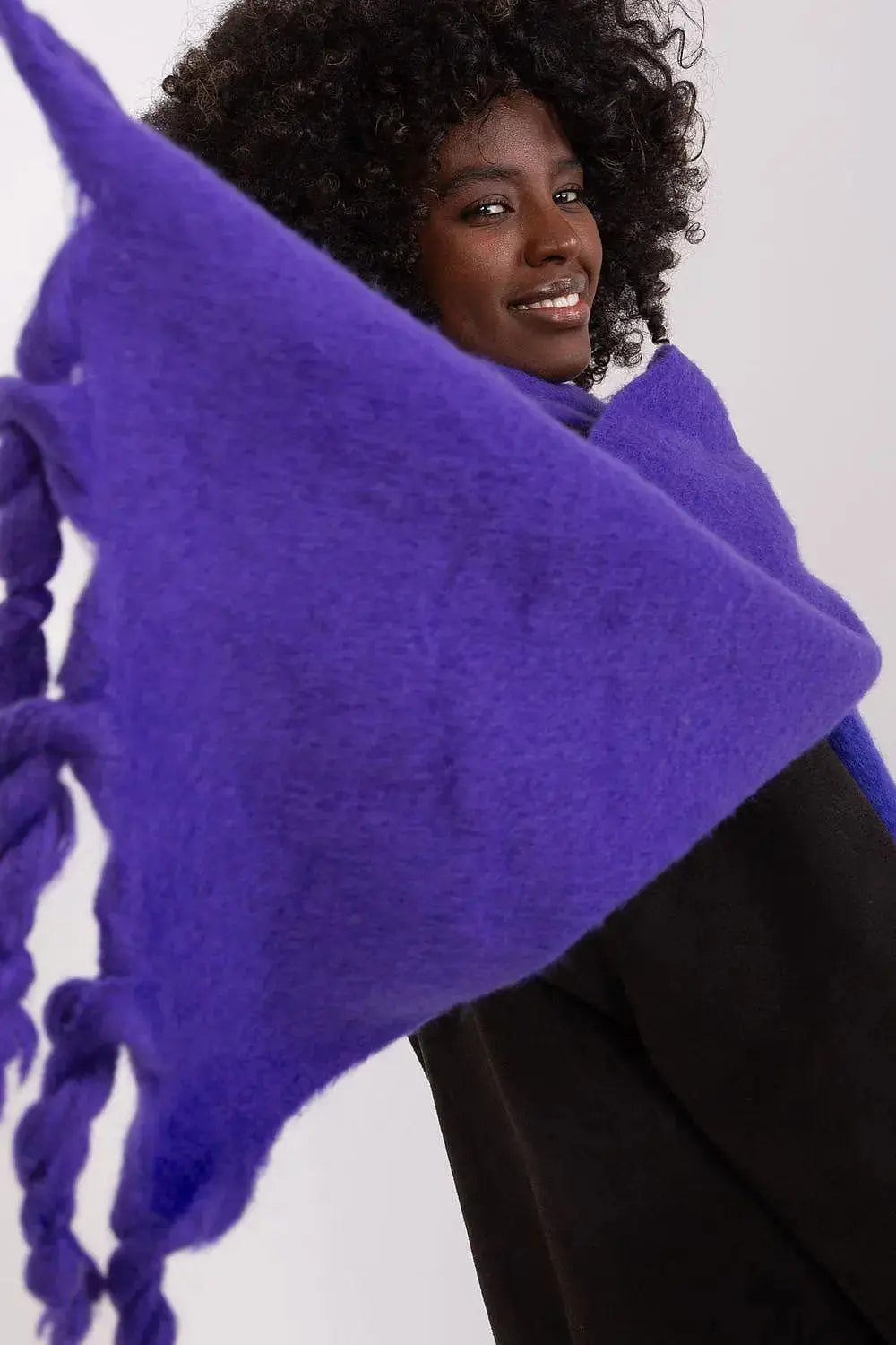 AT long, smooth-textured shawl