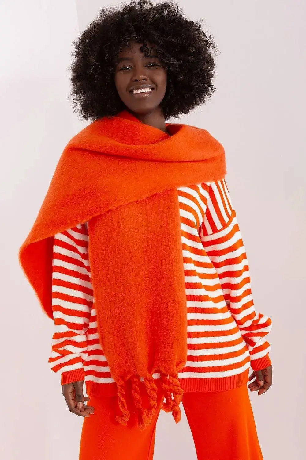 AT long, smooth-textured shawl