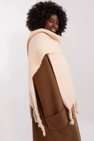 AT long, smooth-textured shawl