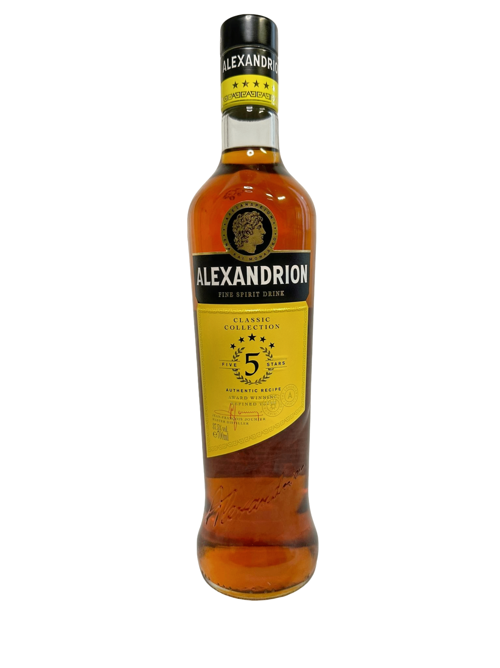 Alexandrion 5 Stars Classic Collection Brandy with two glasses 700ml