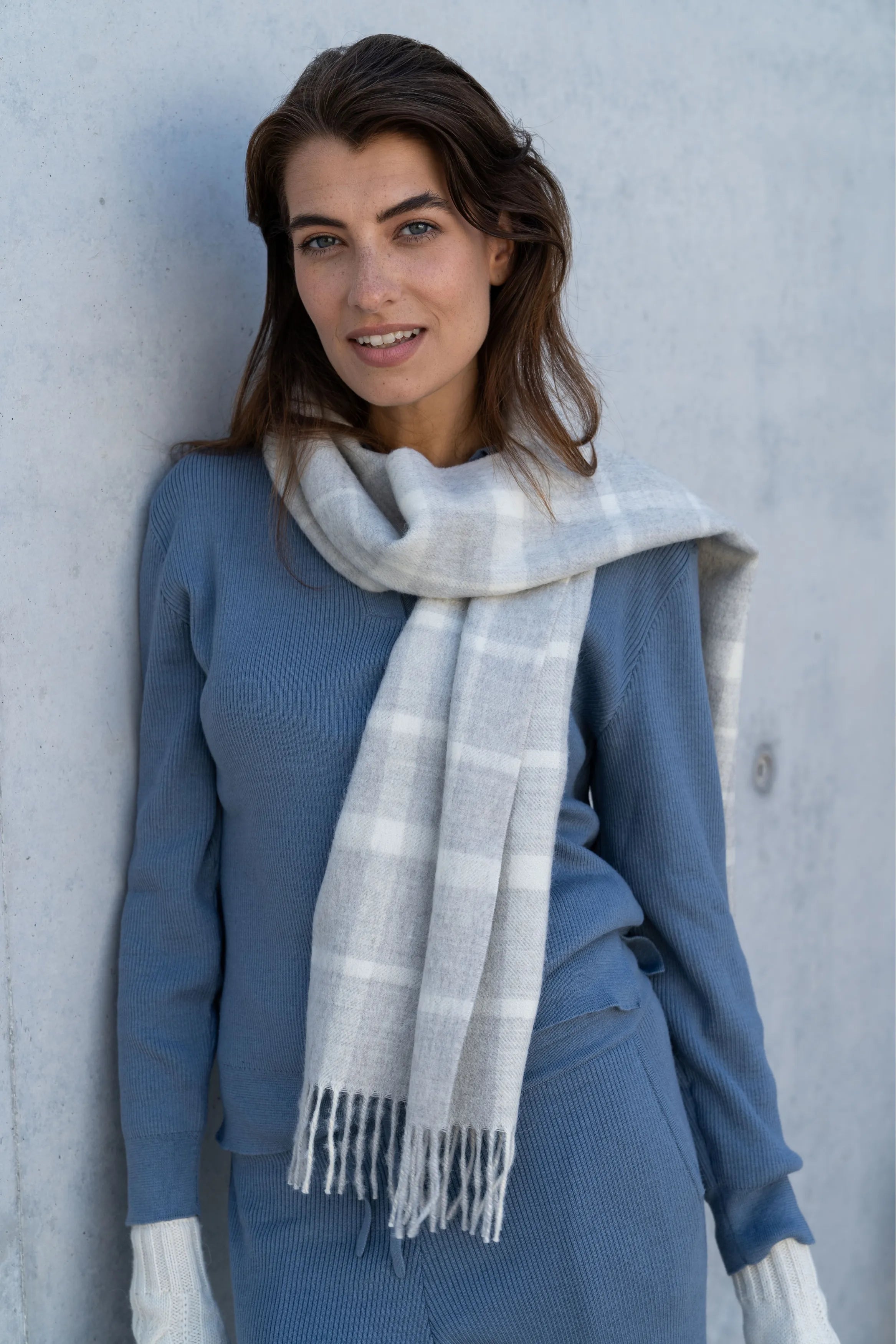 Alpaca Plaid Scarf