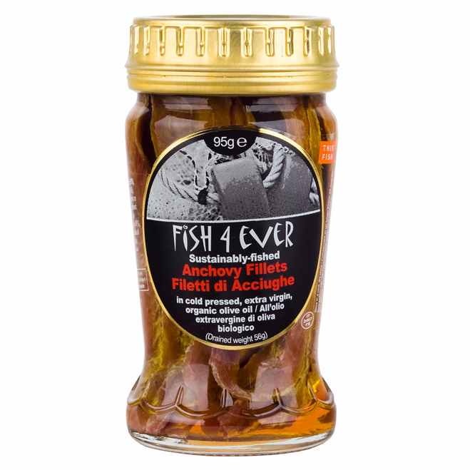 Anchovies in Organic Olive Oil - Fish4Ever - 95g