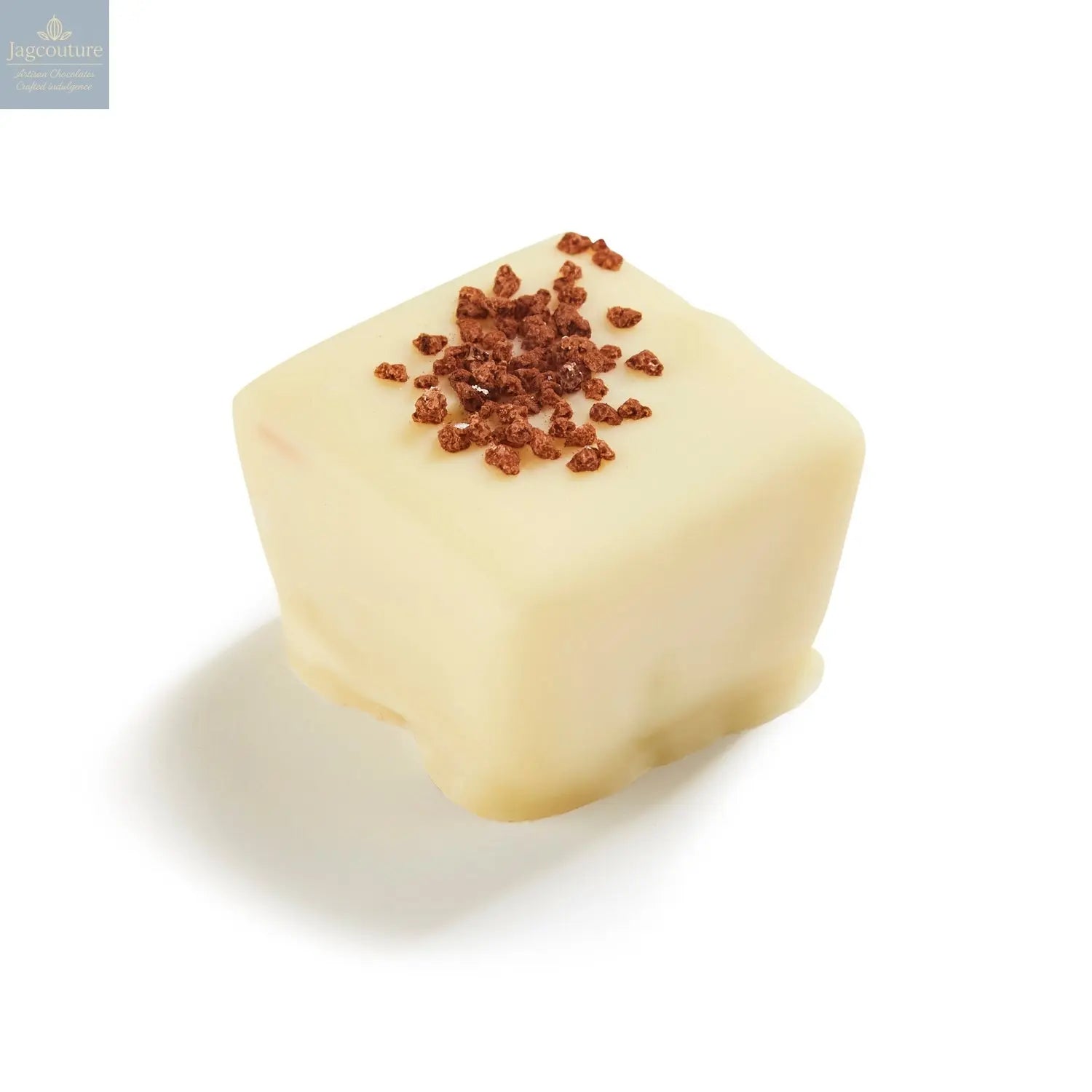Anton - tiramisu flavoured milk ganache in white chocolate 13.4g - Jag Couture Chocolates