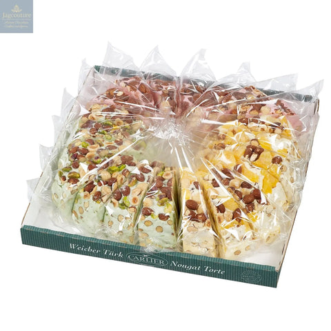 Assorted flavoured nougat cake - appr 20 slices - strawberry, lemon and pistachio Jag Couture Chocolates