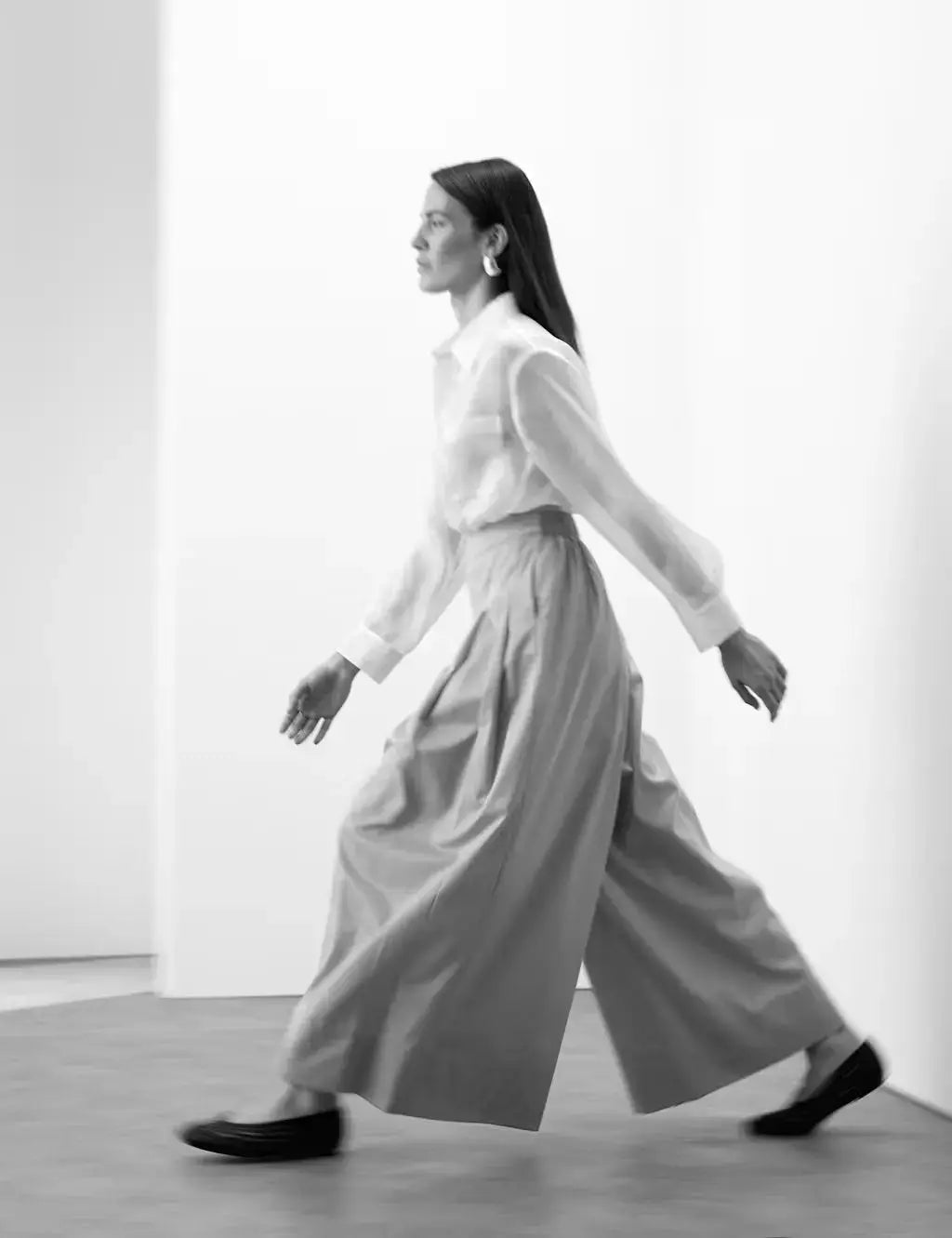 Autograph Pleat Front Super Wide Leg Trousers