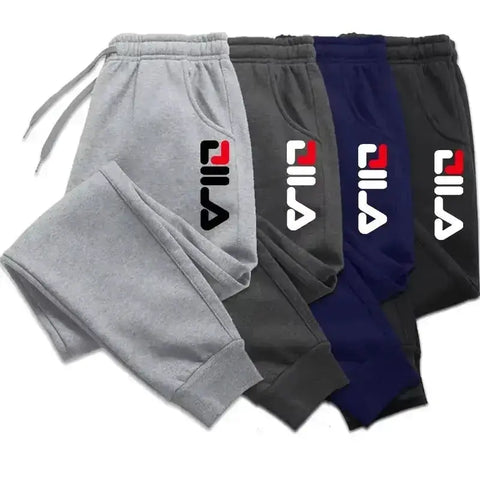 Men's Autumn Winter Fleece Joggers – Drawstring Fitness & Sports Sweatpants (WK007)
