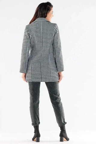 Awama large black buttons double-breasted coat