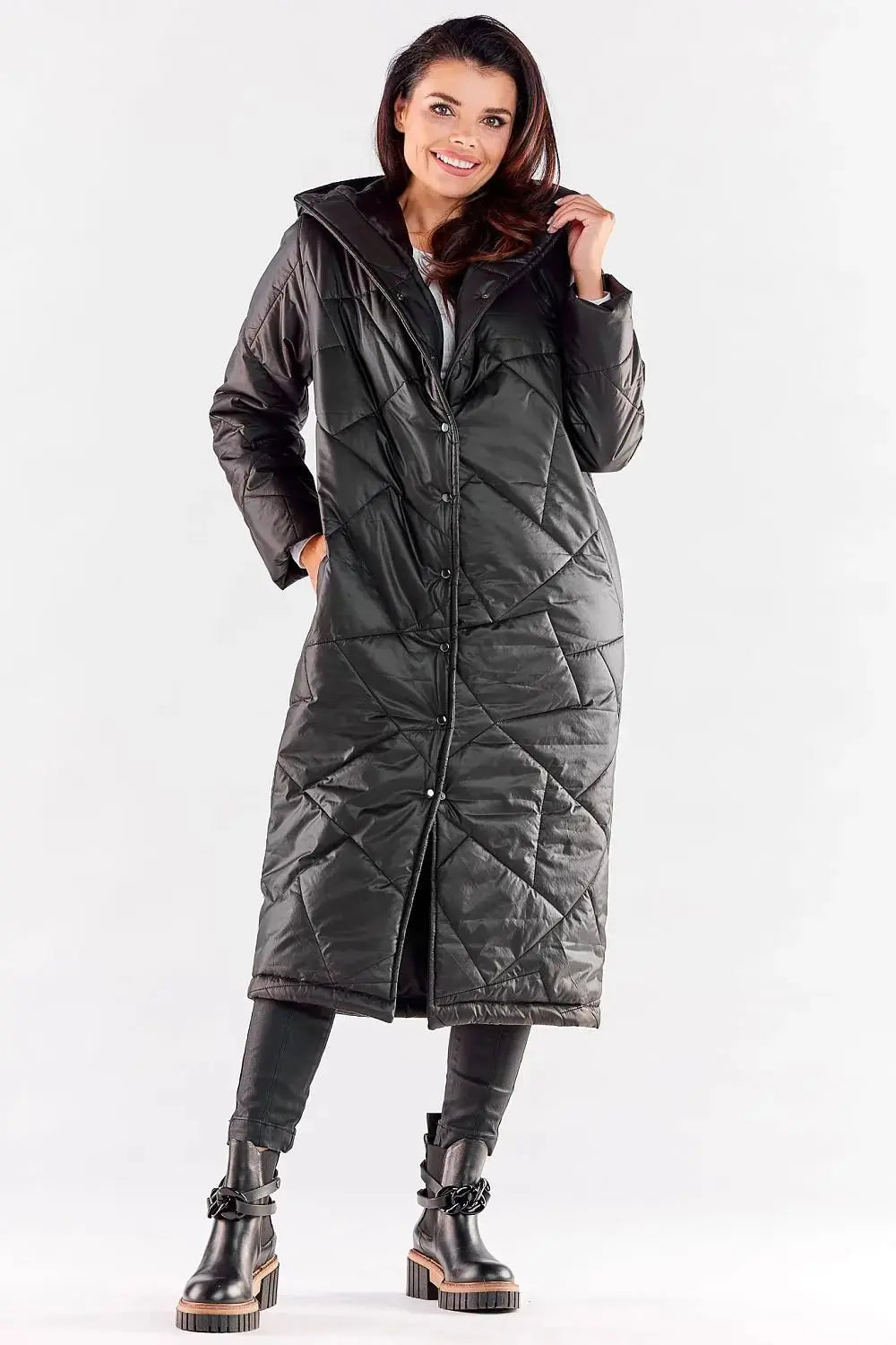 Awama long quilted coat