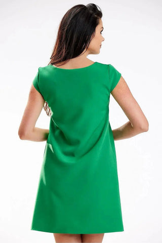 Awama short sleeves elegant mini dress