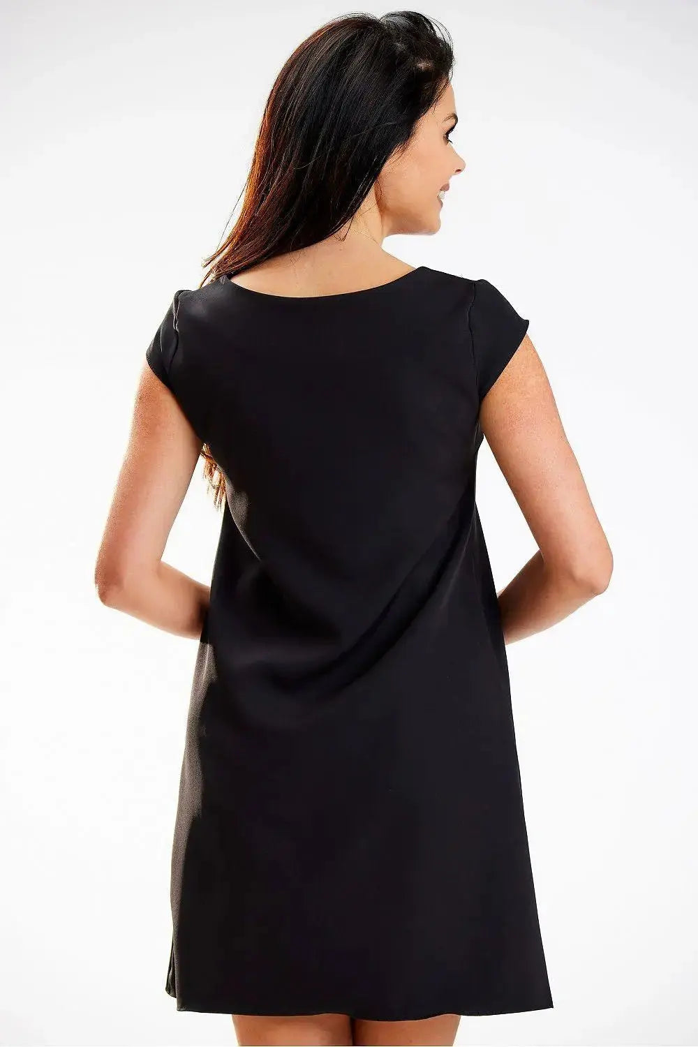 Awama short sleeves elegant mini dress