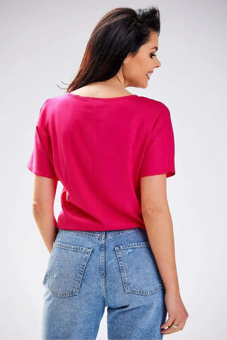 Awama simple cut soft blouse