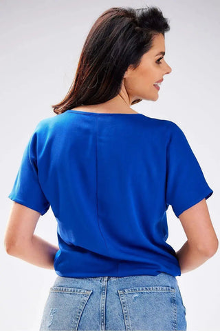 Awama simple cut soft blouse