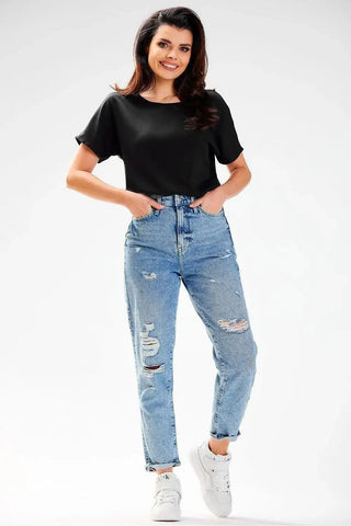 Awama simple cut soft blouse
