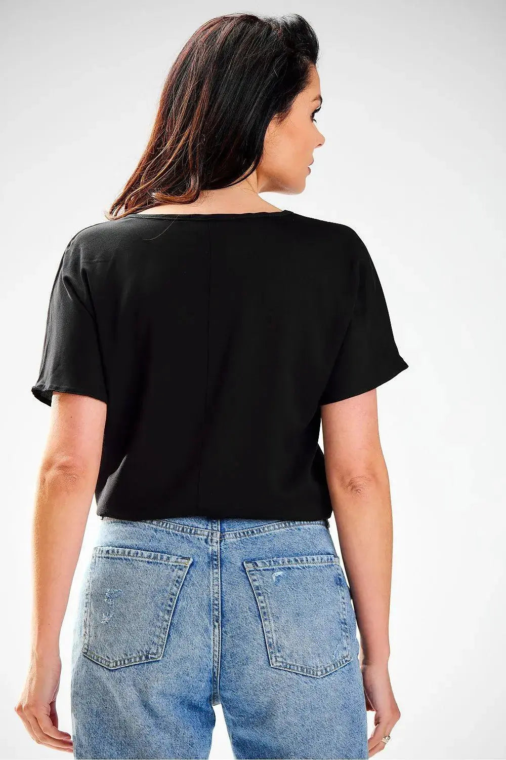 Awama simple cut soft blouse