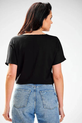 Awama simple cut soft blouse