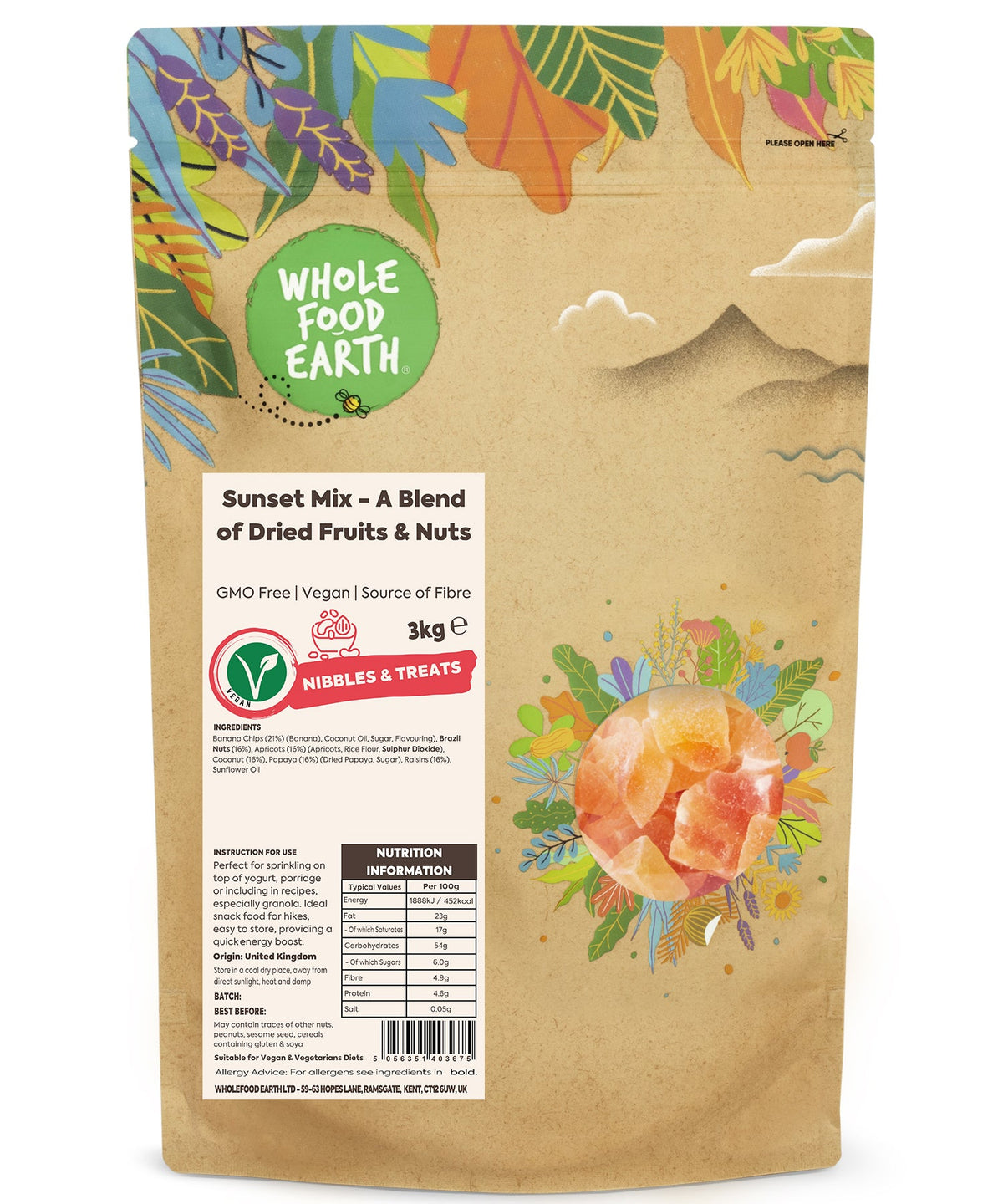 Sunset Mix - A Blend of Dried Fruits & Nuts