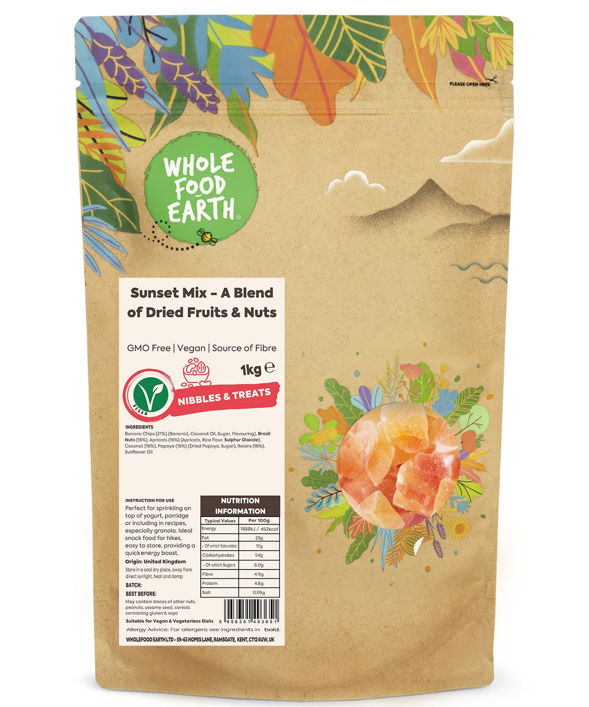 Sunset Mix - A Blend of Dried Fruits & Nuts