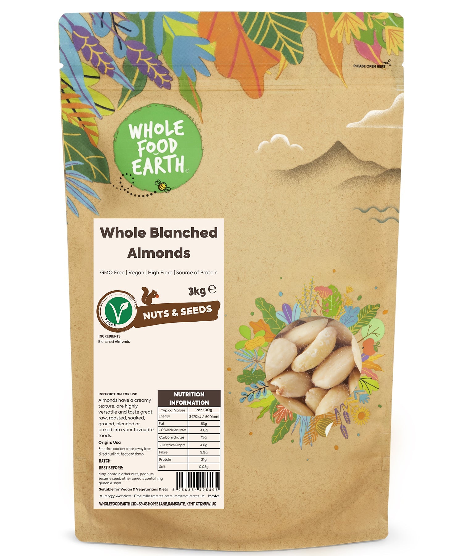 Whole Blanched Almonds