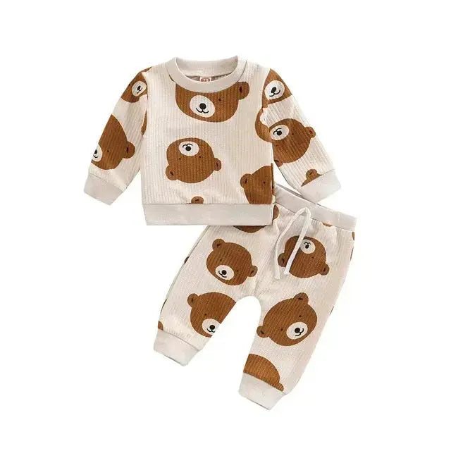 Baby Clothes Newborn Girl Boy 2Pcs Cotton Rainbow Fall Outfits Girls Clothing Suit