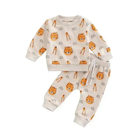 Baby Clothes Newborn Girl Boy 2Pcs Cotton Rainbow Fall Outfits Girls Clothing Suit