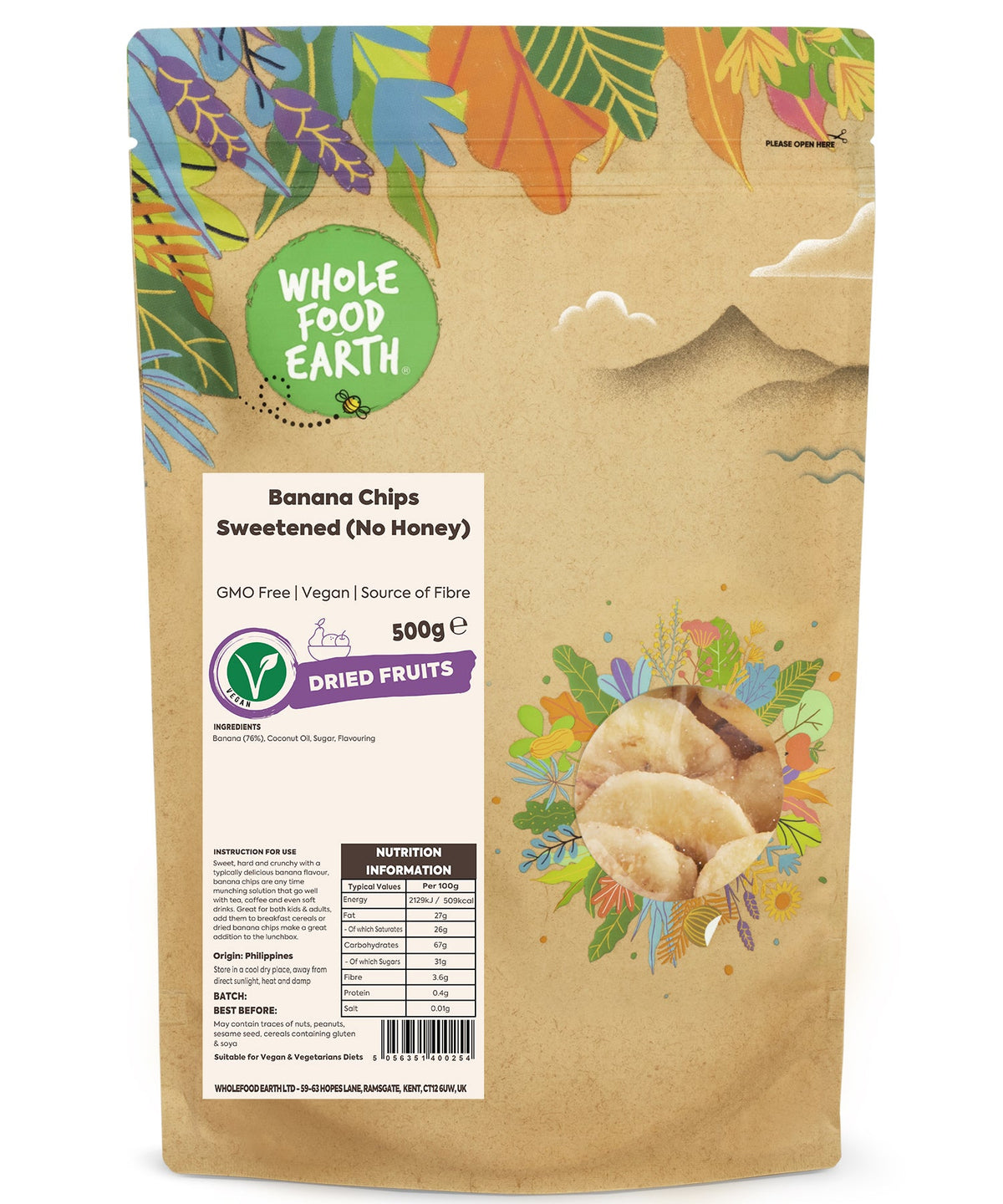 Banana Chips Sweetened