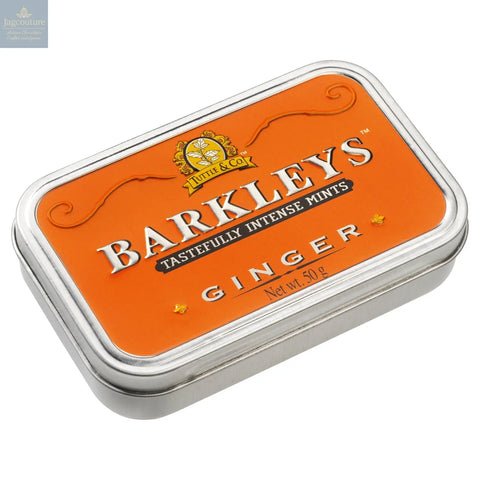 Barkleys classic ginger mints in luxury tin Jag Couture Chocolates