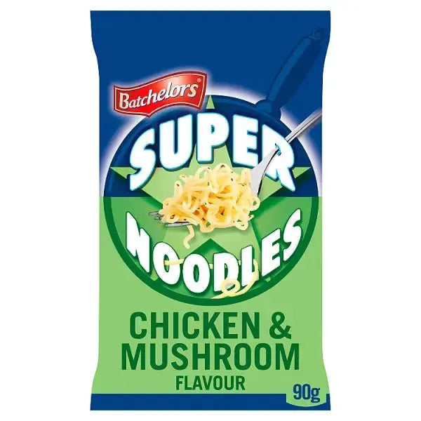 Batchelors Super Noodles Chicken & Mushroom Flavour Noodle Block 90g (Case of 8)
