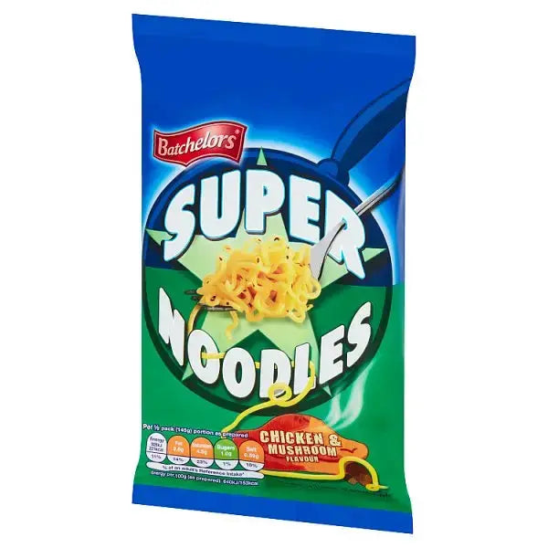 Batchelors Super Noodles Chicken & Mushroom Flavour Noodle Block 90g (Case of 8)