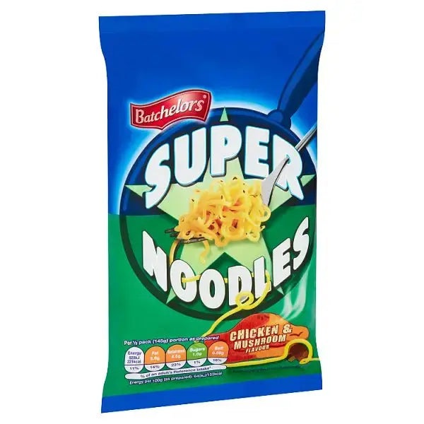 Batchelors Super Noodles Chicken & Mushroom Flavour Noodle Block 90g (Case of 8)