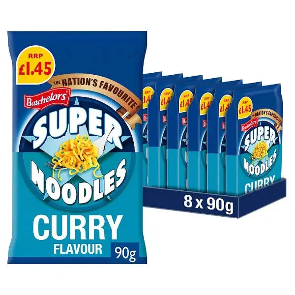 Batchelors Super Noodles Mild Curry Flavour 90g (Case of 8)