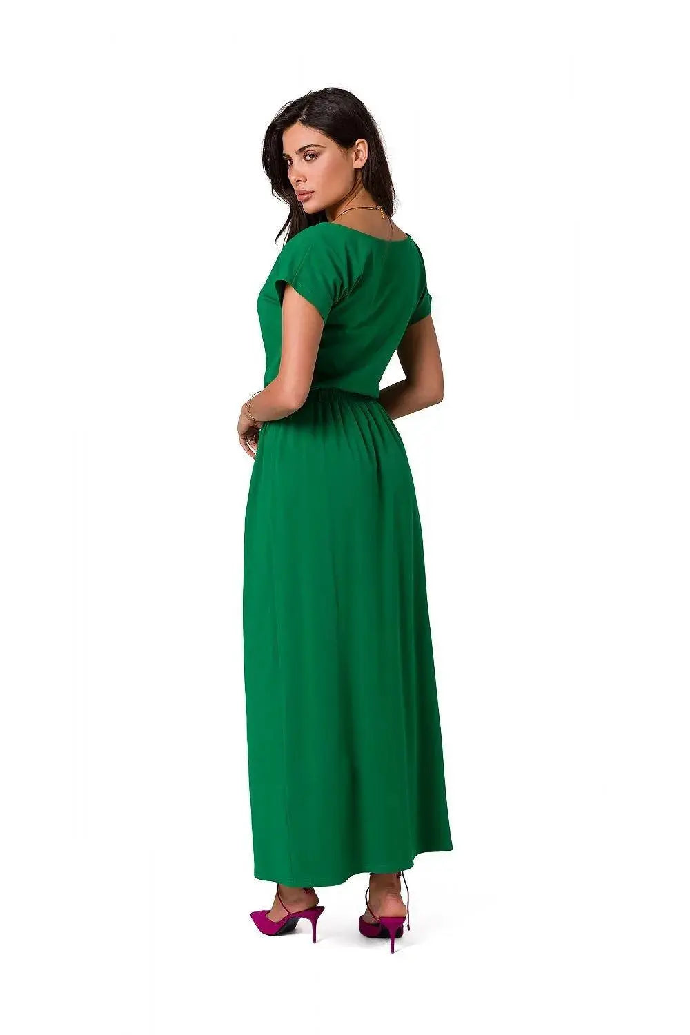 BeWear Comfortable cotton maxi dress with a neckline