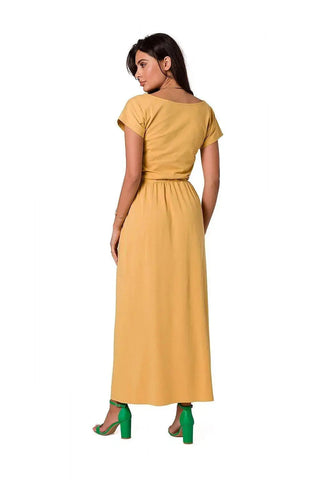 BeWear Comfortable cotton maxi dress with a neckline