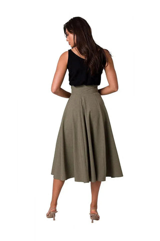 BeWear high waist and decorative buttons midi skirt