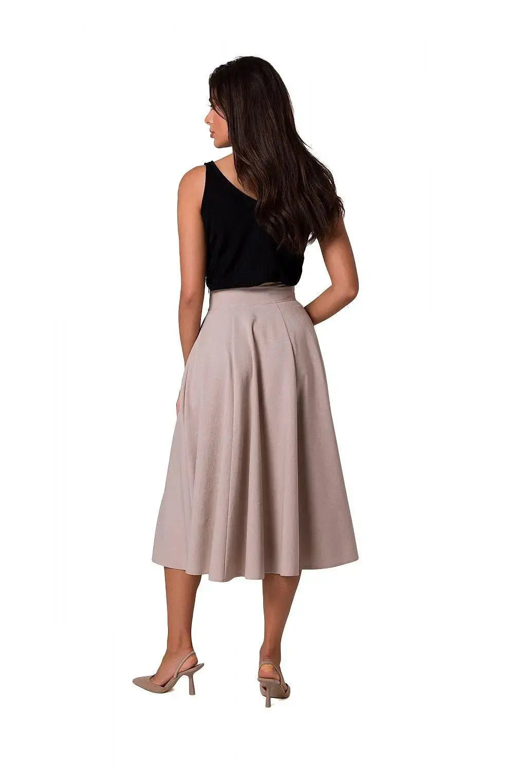 BeWear high waist and decorative buttons midi skirt