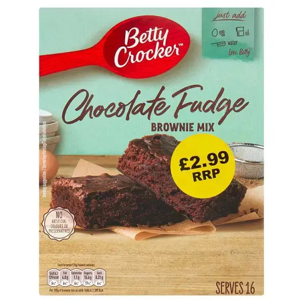 Betty Crocker Chocolate Fudge Brownie Mix 415g (Case of 4)