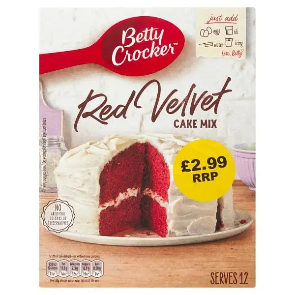 Betty Crocker Red Velvet Cake Mix 425g (Case of 4)