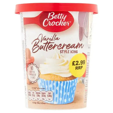 Betty Crocker Vanilla Buttercream Style Icing 400g (Case of 4)