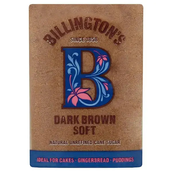 Billington's Dark Brown Soft Natural Unrefined Cane Sugar 500g (Case of 10)