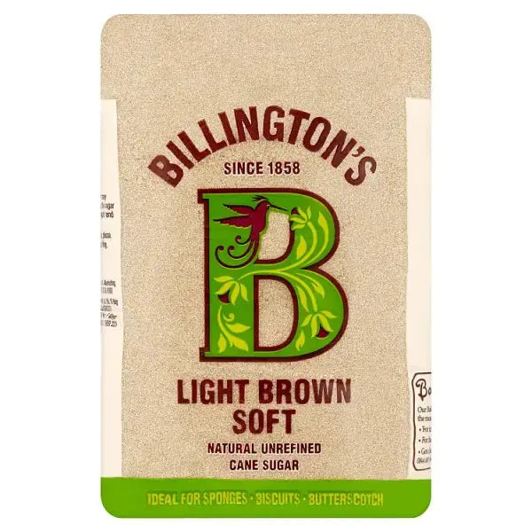 Billington's Light Brown Soft Natural Unrefined Cane Sugar 1kg (Case of 10)