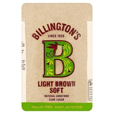 Billington's Light Brown Soft Natural Unrefined Cane Sugar 1kg (Case of 10)