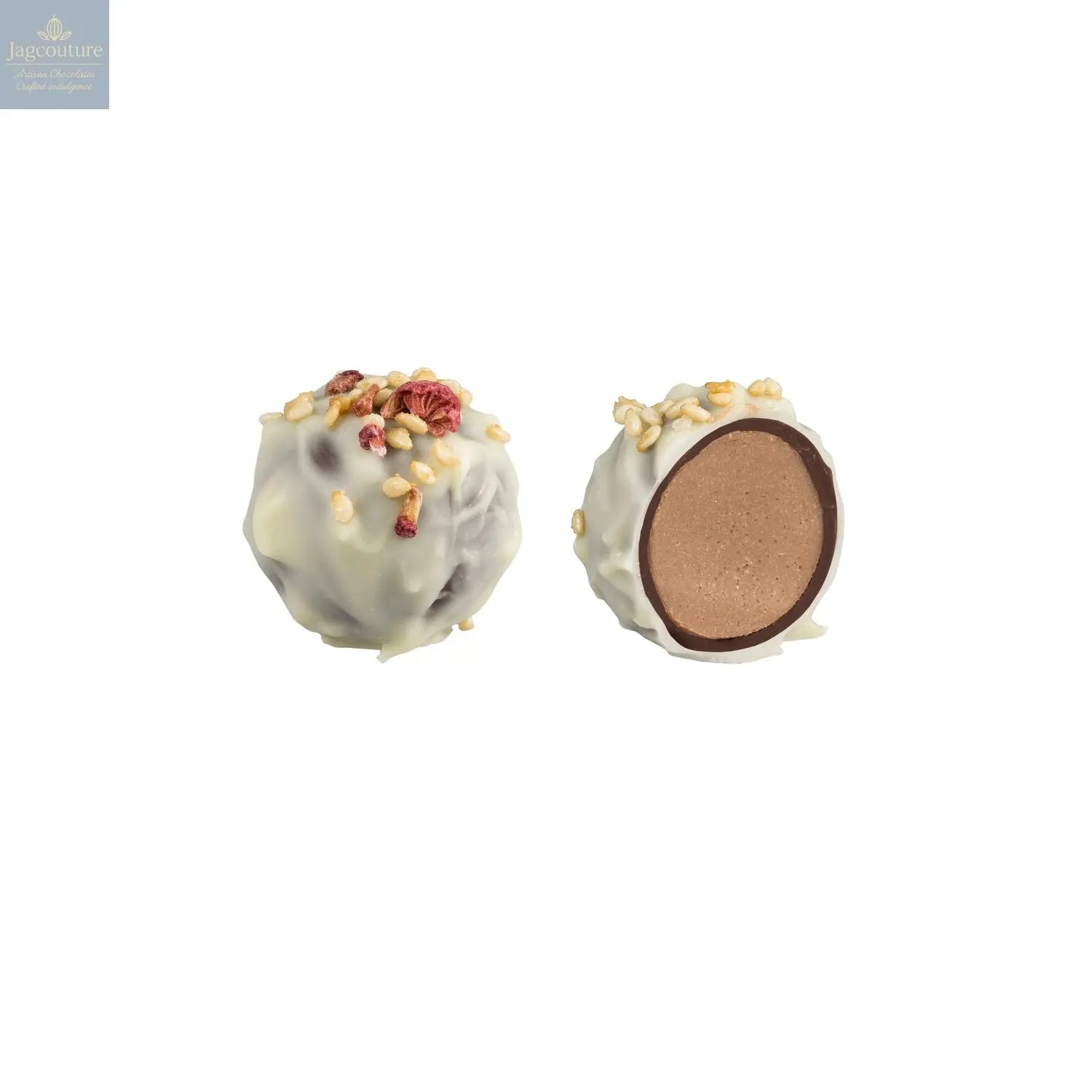 Black Forest - white chocolate enrobed mixed fruit fresh cream 13g - Jag Couture Chocolates