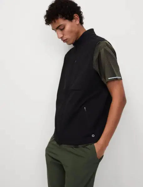 Black Woven Gilet