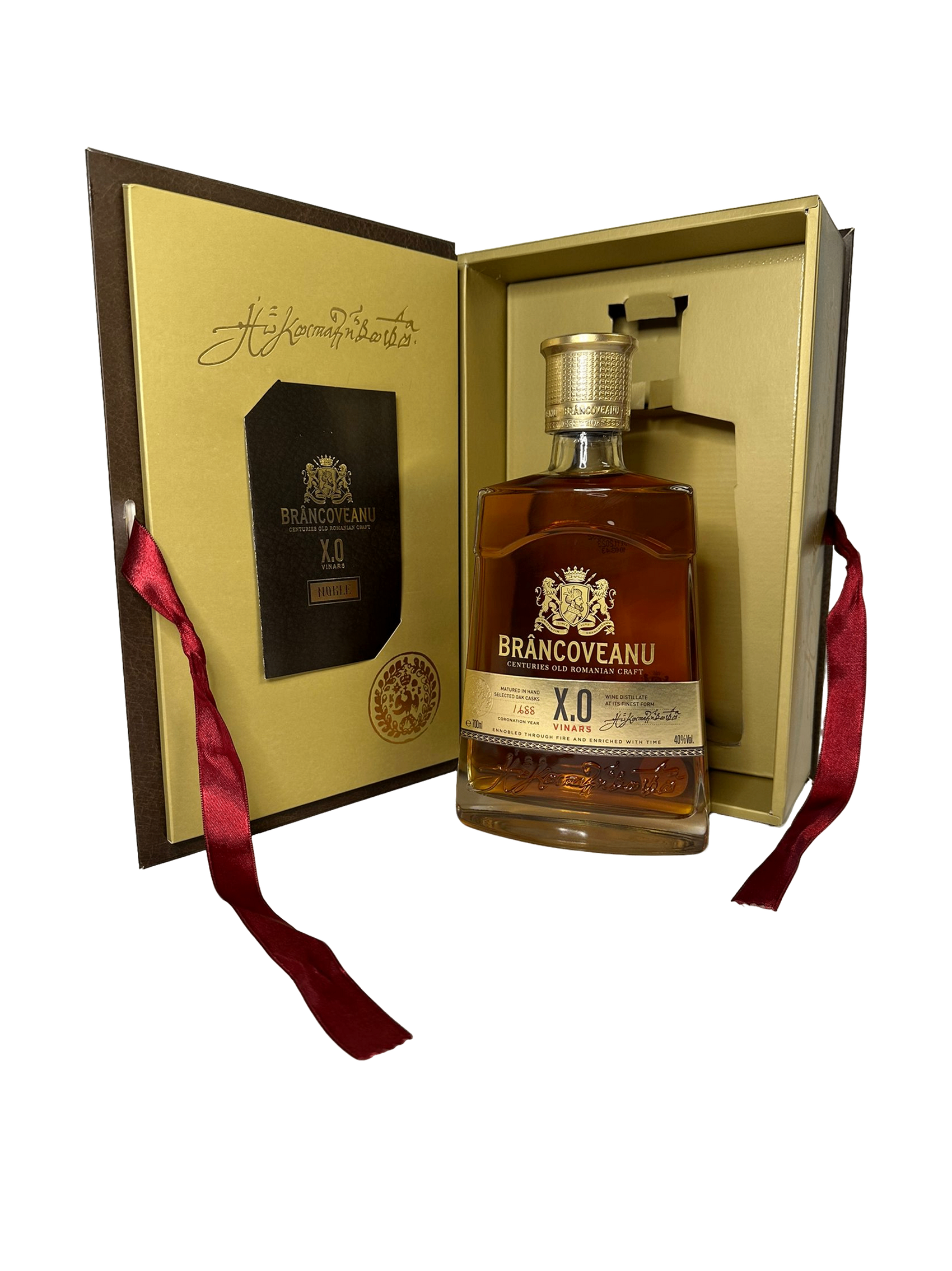 Brancoveanu XO Noble Brandy (Vinars) in a book / Brancoveanu Carte