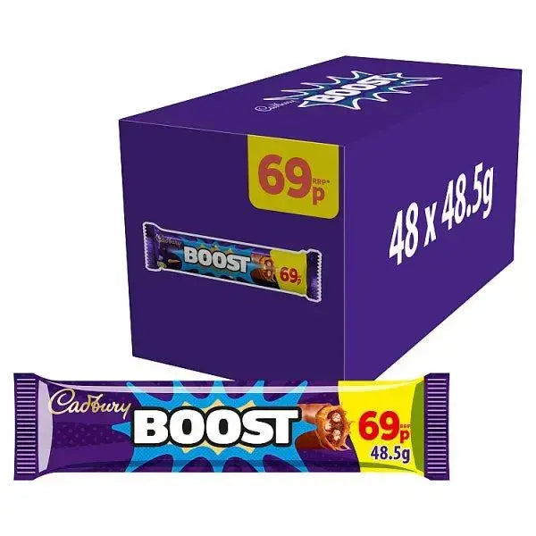 Cadbury Boost Chocolate Bar 69p PMP 48.5g (Case of 48)